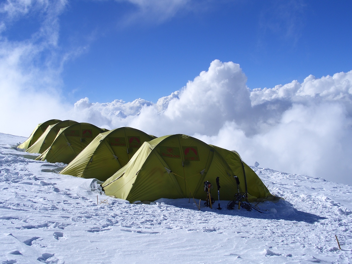 Stormy high camp