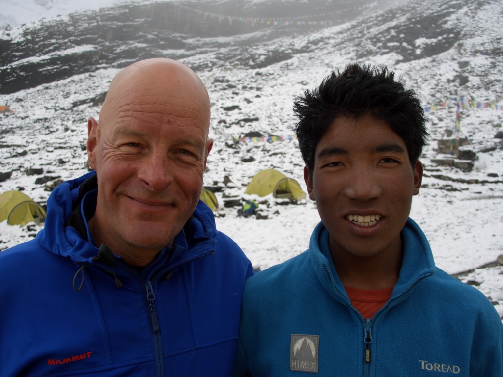 Urken Lundrup Sherpa who teamed up with Andreas to the summit of Manaslu 8165m in 2012 